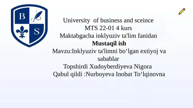 Inklyuziv ta'limni boʻlgan extiyoj va sabablar 1