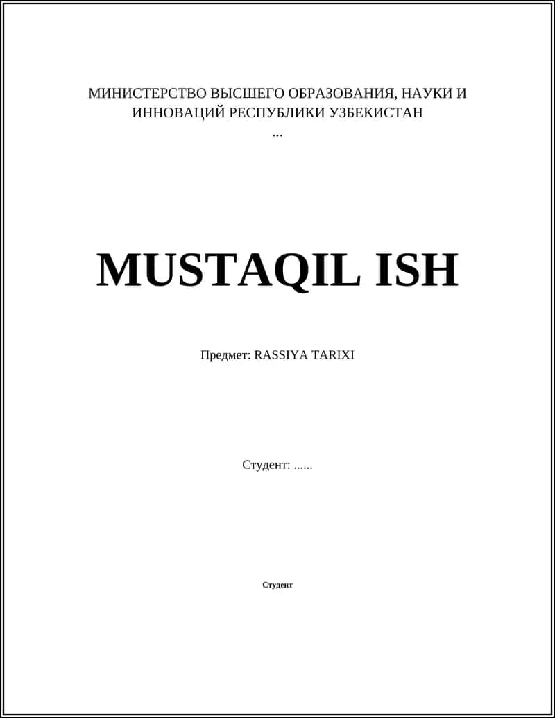 RASSIYA TARIXI 1