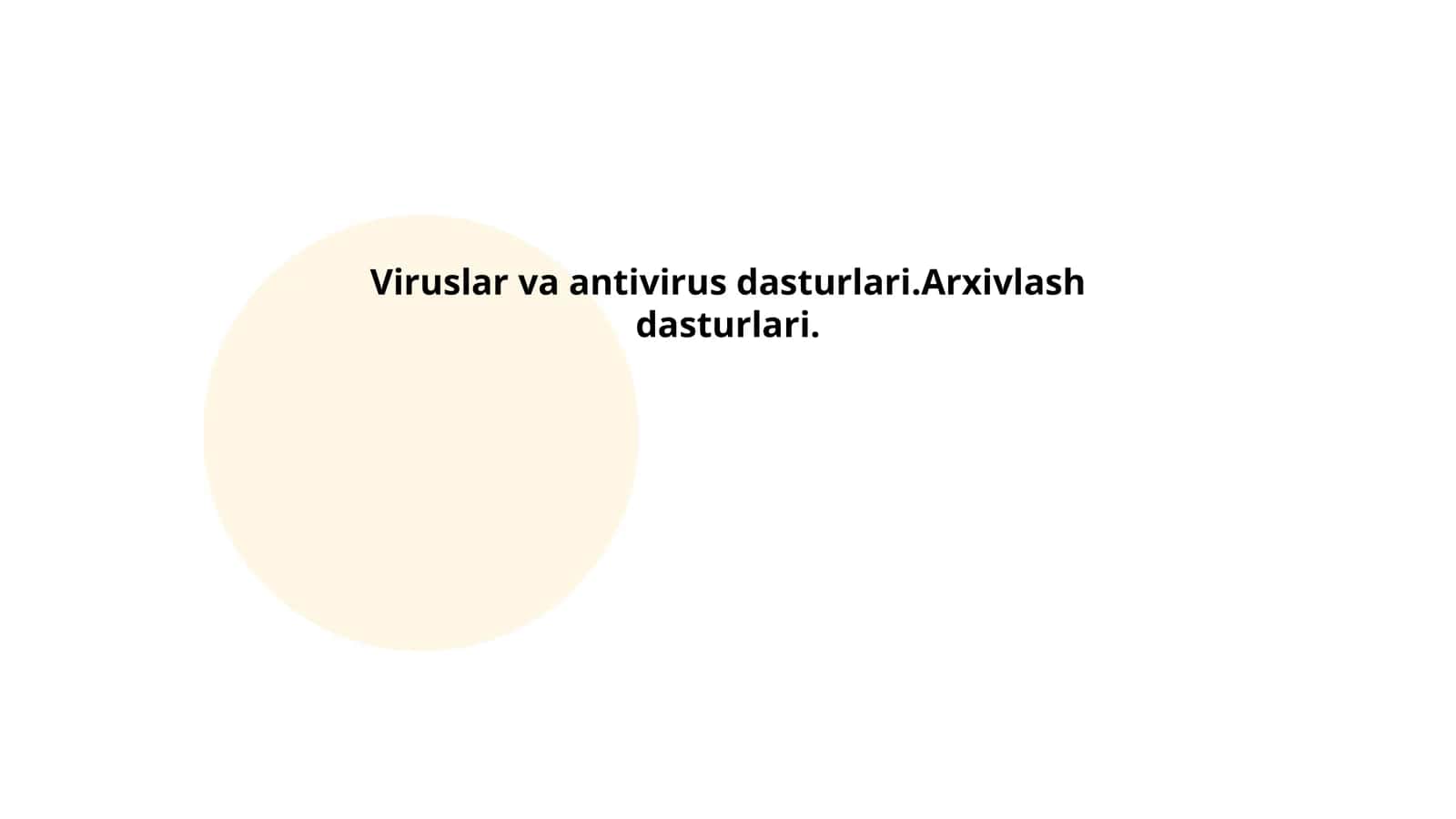 Viruslar va antivirus dasturlari 1