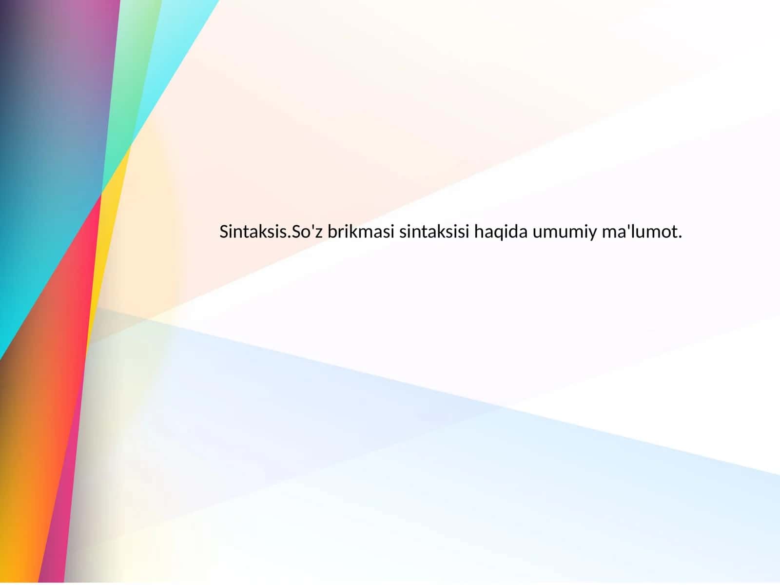 Sintaksis 1