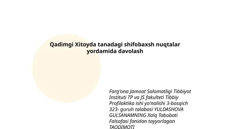 Xalq Tabobati Falsafasi 1