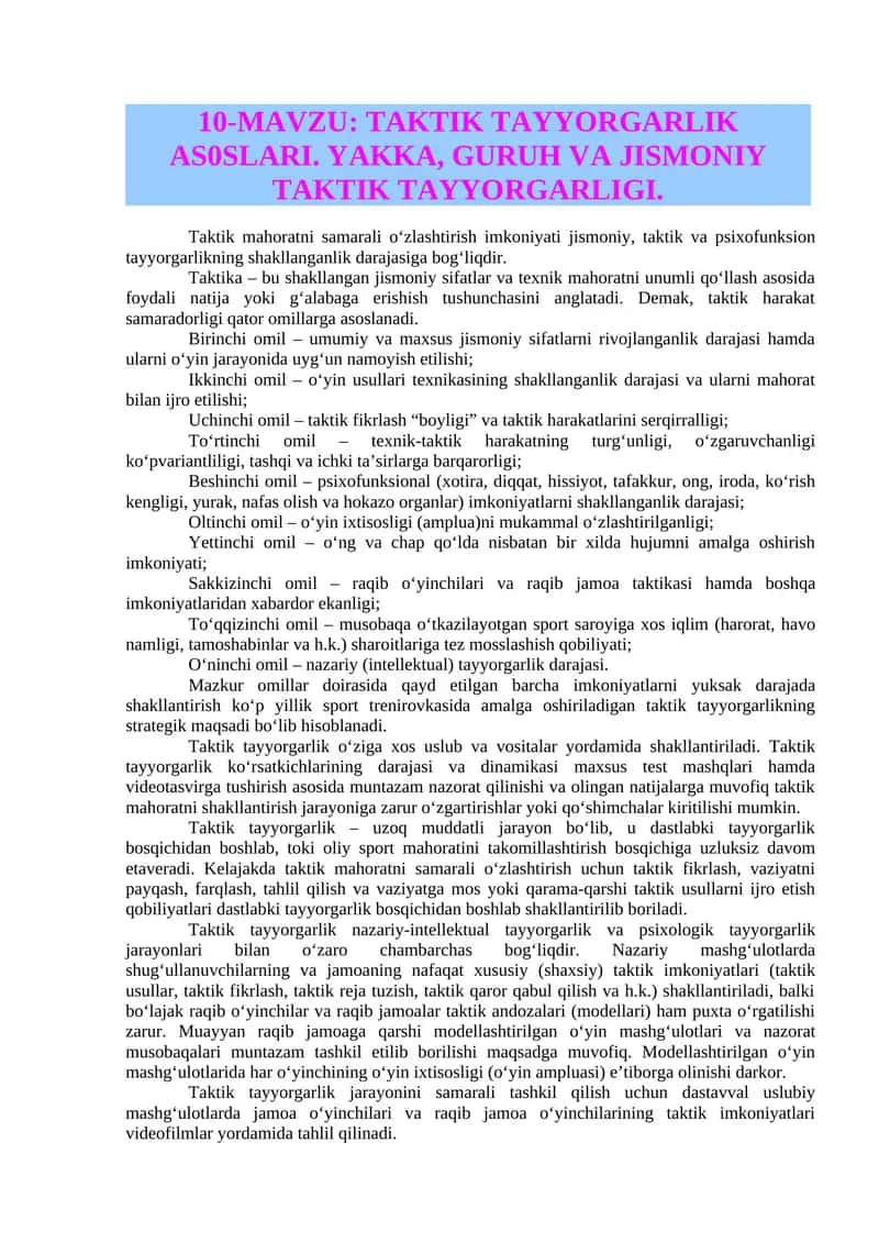 TAKTIK TAYYORGARLIK AS0SLARI 1