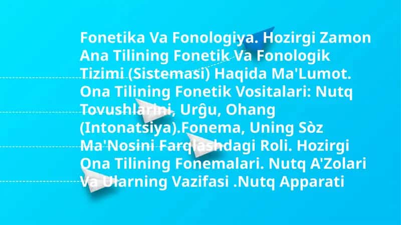 Fonetika Va Fonologiya 1