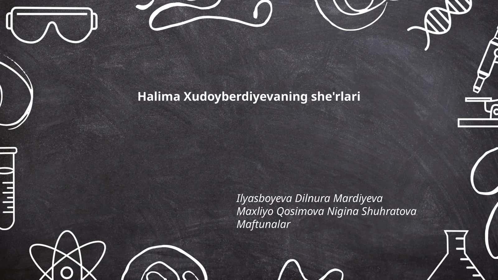 Halima Xudoyberdiyevaning she'rlari 1