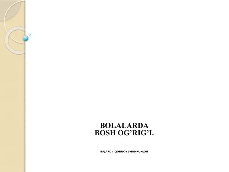 Bosh og’rig’i 1