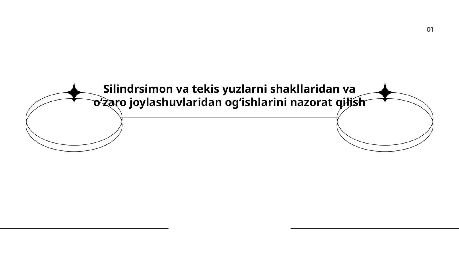 Silindrsimon va tekis yuzlarni shakllaridan va oʻzaro joylashuvlaridan ogʻishlarini nazorat qilish 1