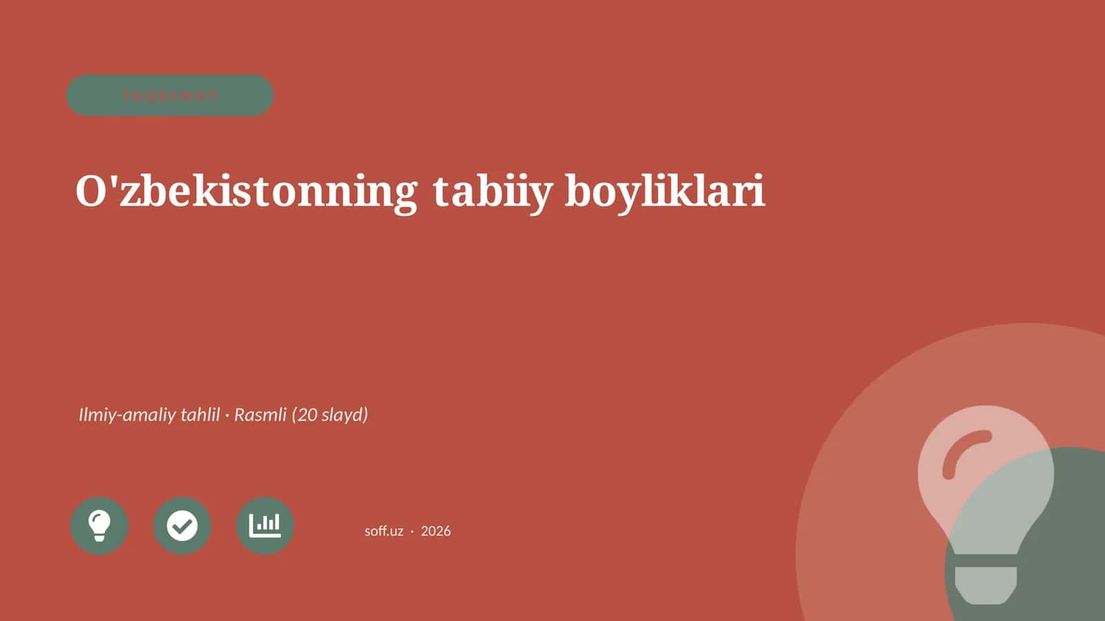 O'zbekistonning tabiiy boyliklari 1