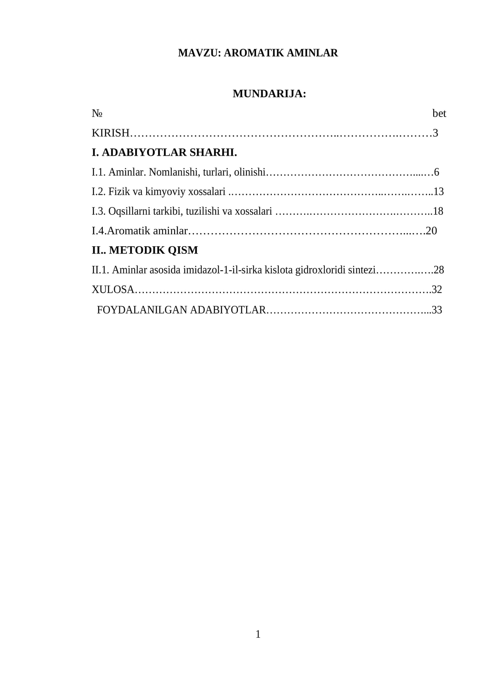 AROMATIK AMINLAR 1