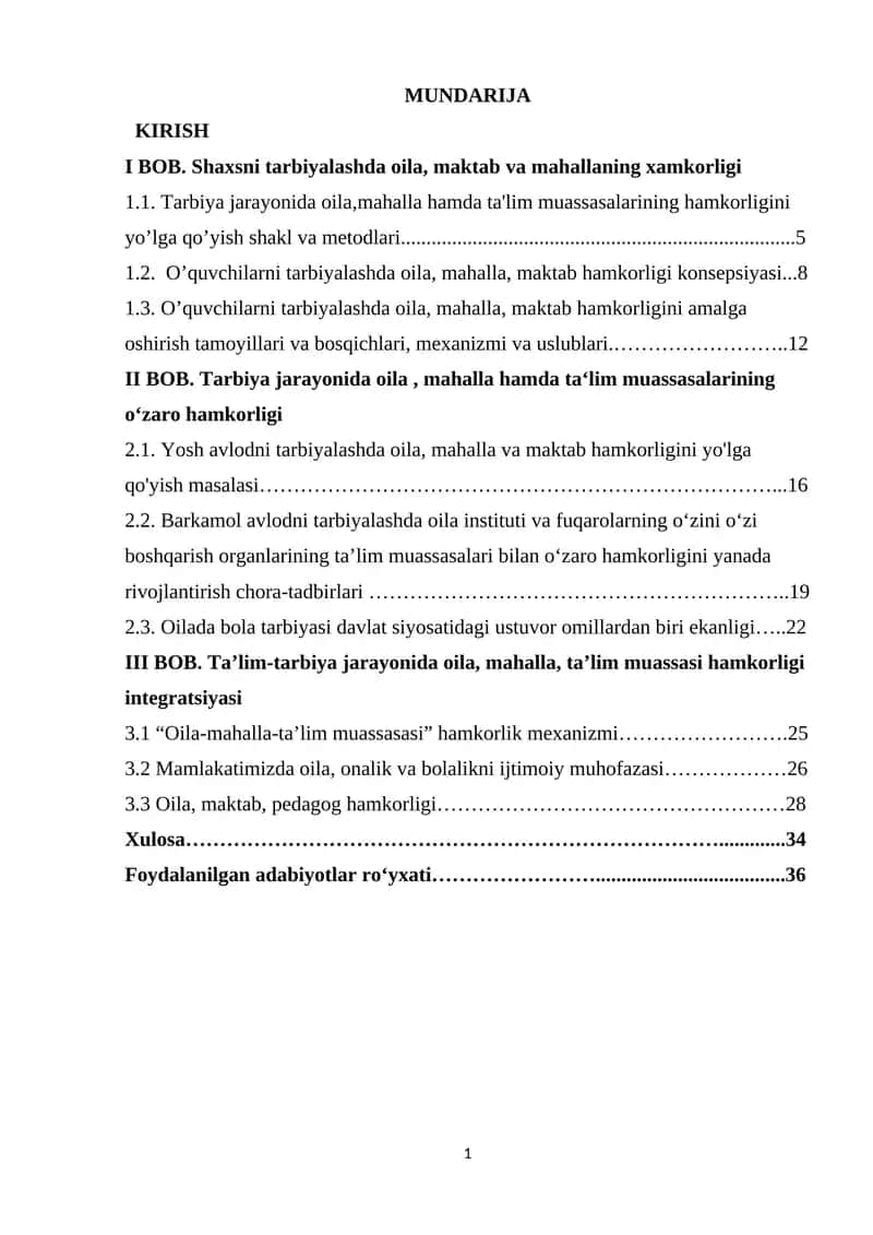 Shaxsni tarbiyalashda oila, maktab va mahallaning xamkorligi 1
