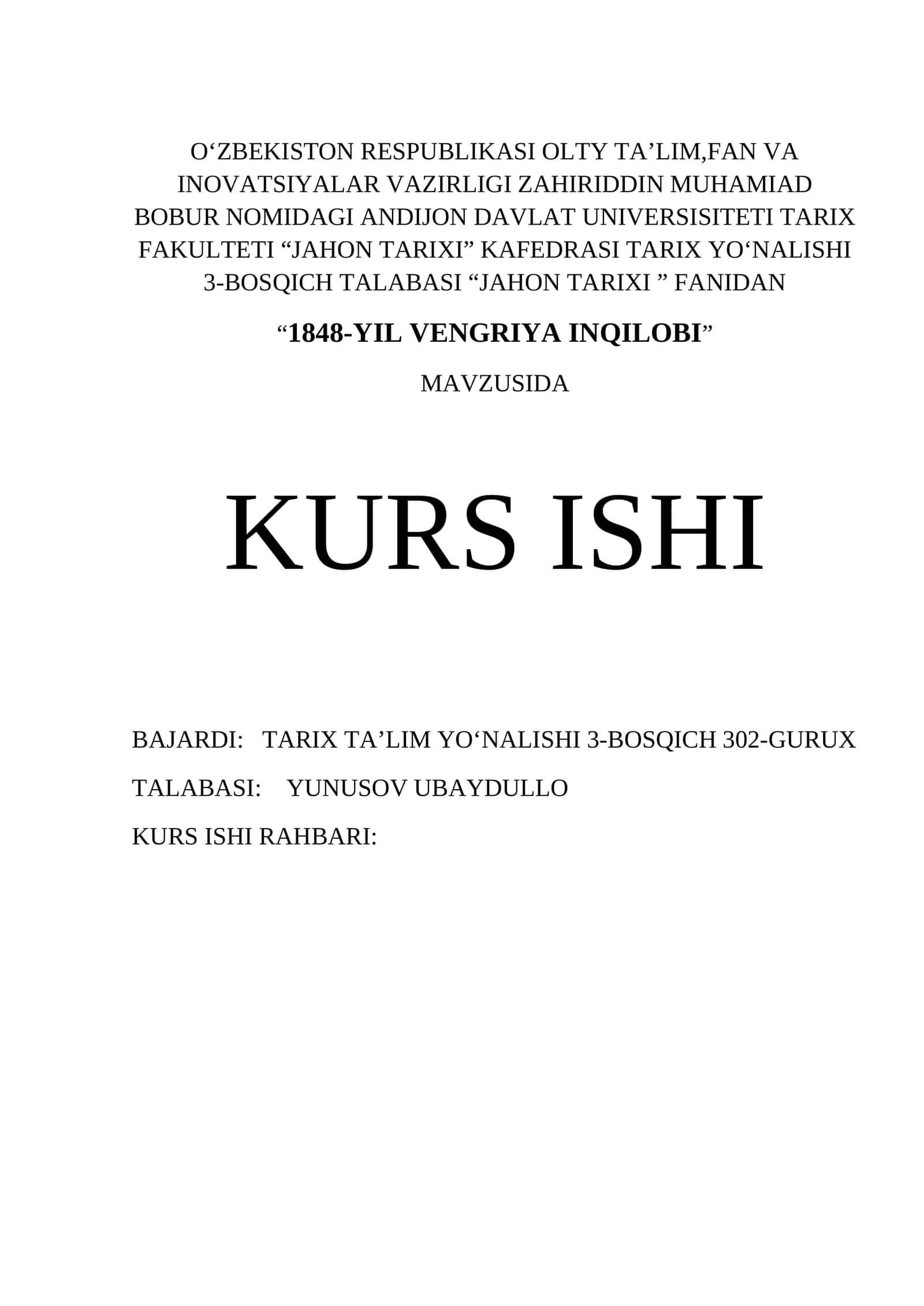 1848-YIL VENGRIYA INQILOBI 1