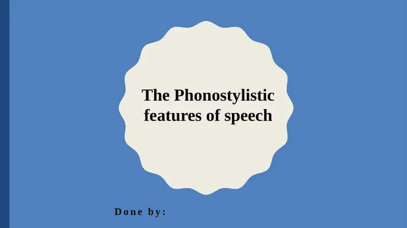 The Phonostylistic features of speech. Syllable division and its types. Classification of english consonant and vowel phonemes. 1