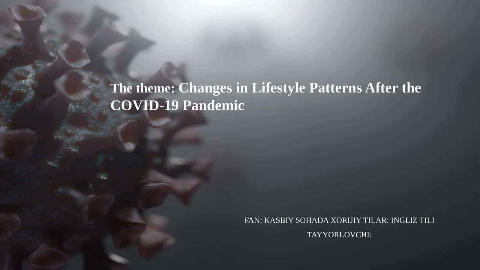Changes in Lifestyle Patterns After the COVID-19 Pandemic 1