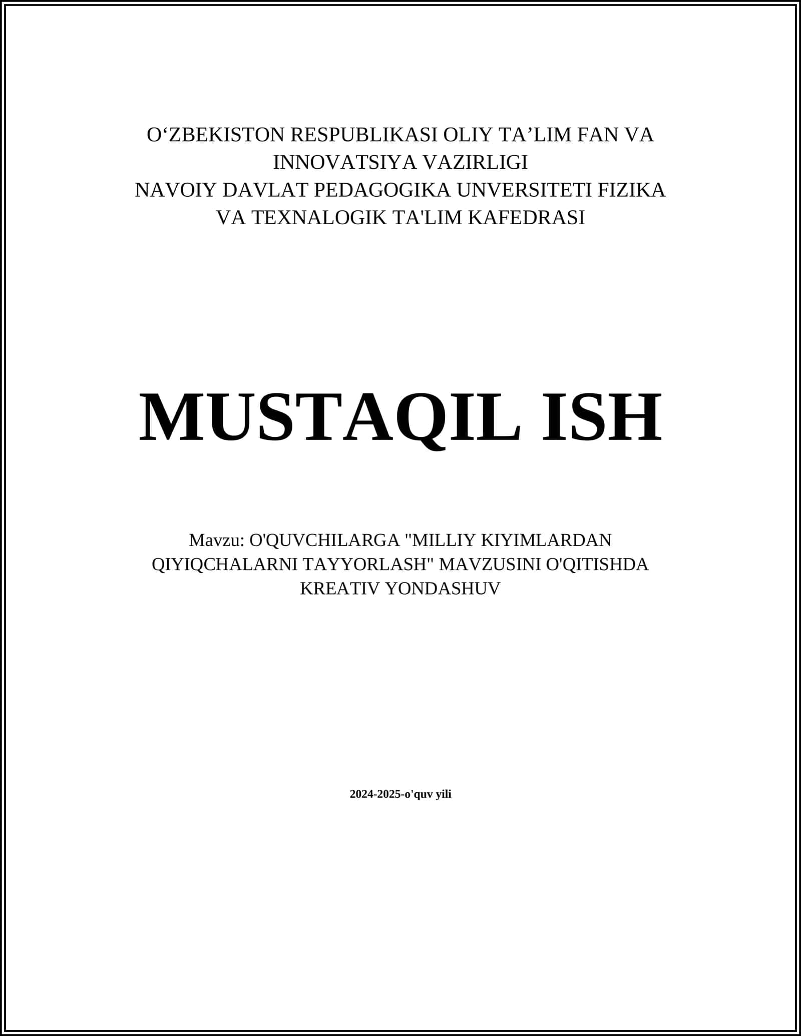 MILLIY KIYIMLARDAN QIYIQCHALARNI TAYYORLASH 1