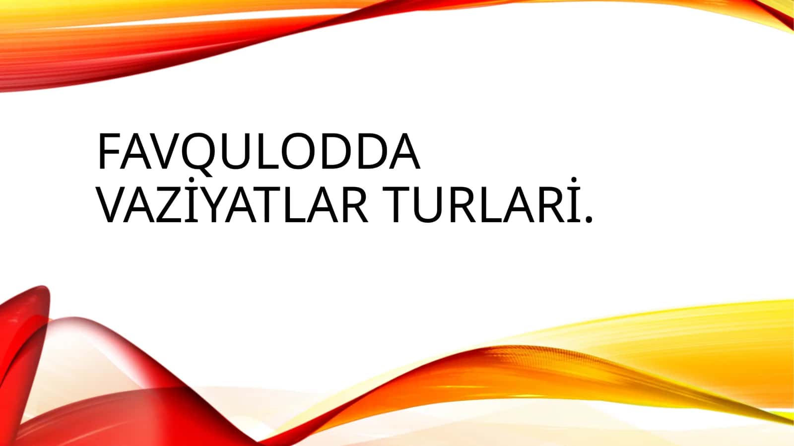 Favqulodda vaziyatlar turlari 1