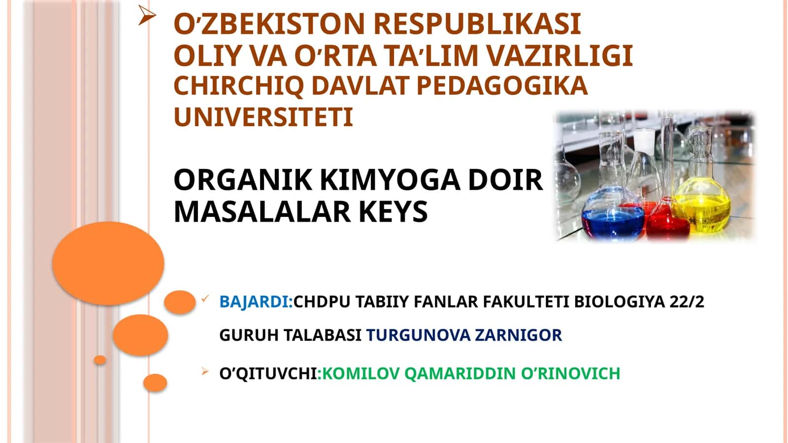 ORGANIK KIMYO MASALALARI 1