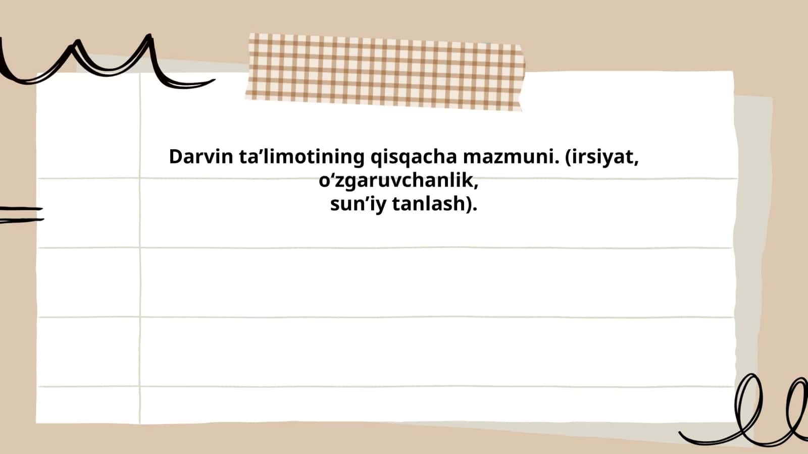 Darvin ta’limotining qisqacha mazmuni 1