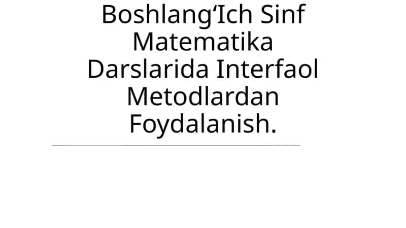 OʻQitishni Tashkil Qilishda Didaktik OʻYin Metodidan Foydalanish 1