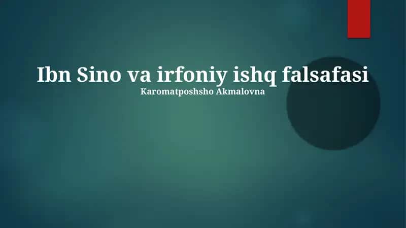 Ibn Sino va irfoniy ishq falsafasi 1