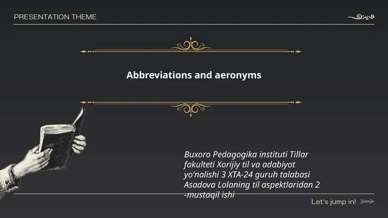 Abbreviations and aeronyms 1