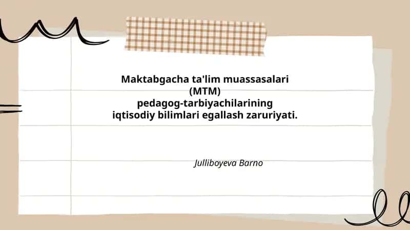 Maktabgacha ta'lim muassasalari (MTM) 1
