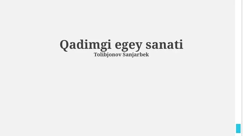 Qadimgi egey sanati 1
