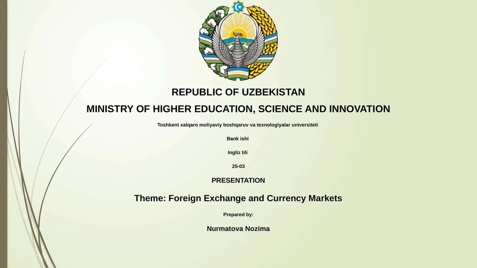 Foreign Exchange and Currency Markets 1