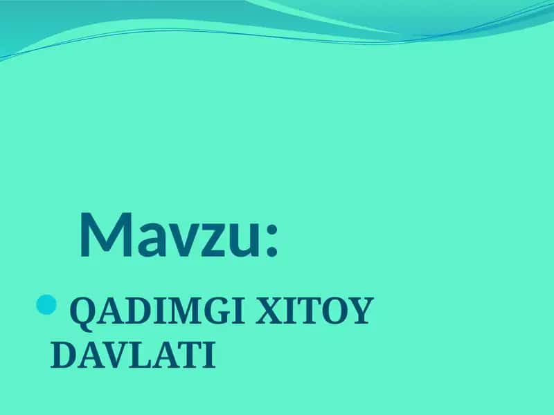QADIMGI XITOY DAVLATI 1