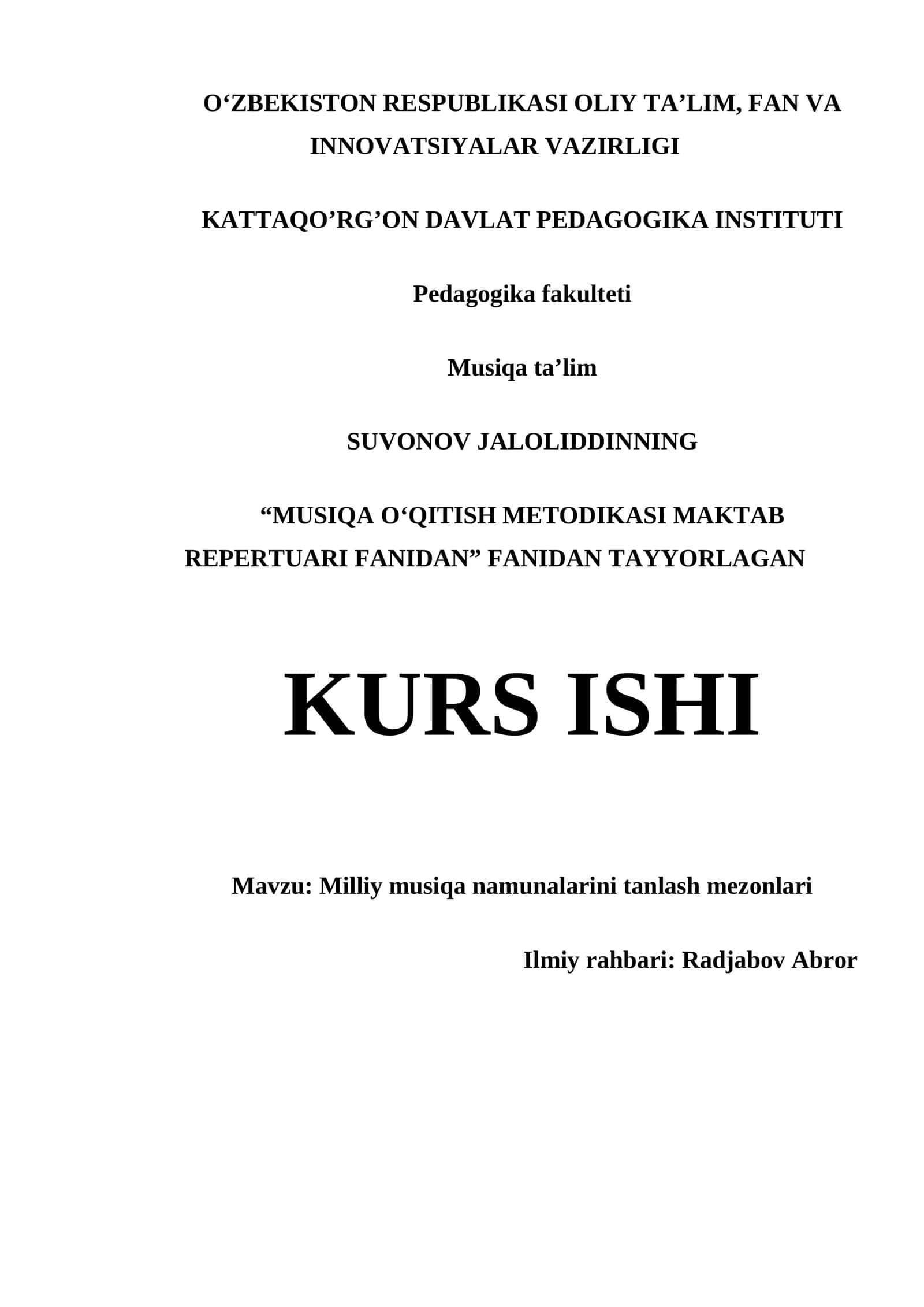 Milliy Musiqa Namunalarini Tanlash Mezonlari 1