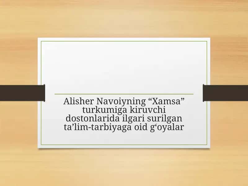 Xamsa turkumi 1