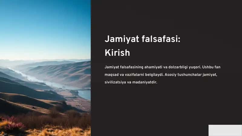 Jamiyat falsafasi 1