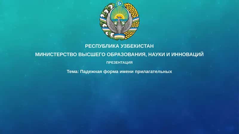 Падежная форма имени прилагательных 1