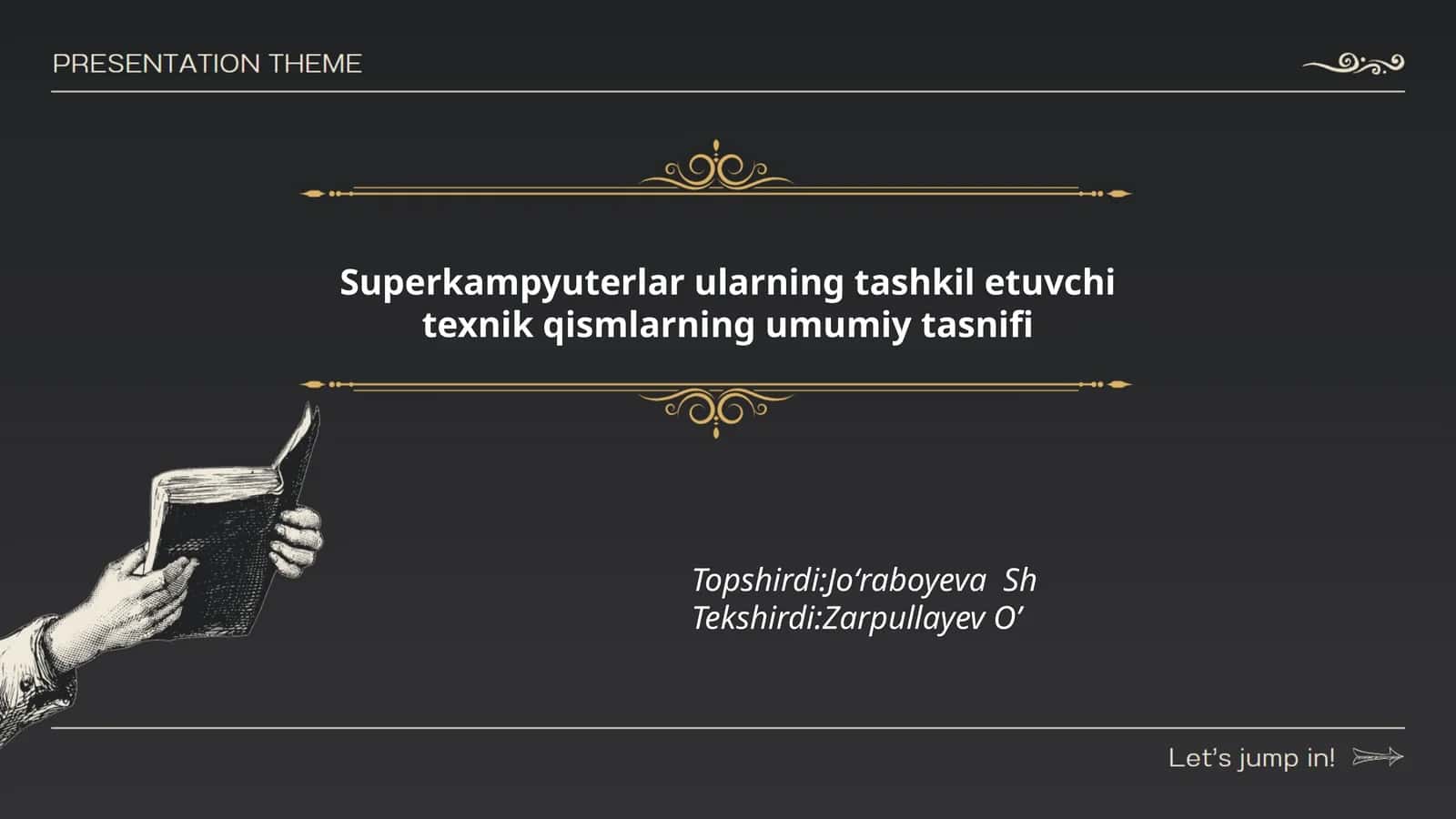 Superkampyuterlar ularning tashkil etuvchi texnik qismlarning umumiy tasnifi 1