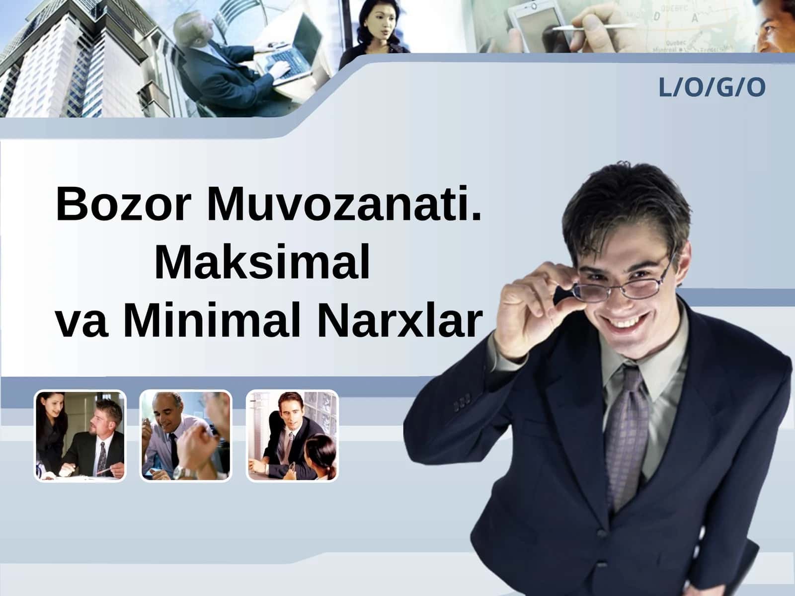 Bozor Muvozanati. Maksimalva Minimal Narxlar 1