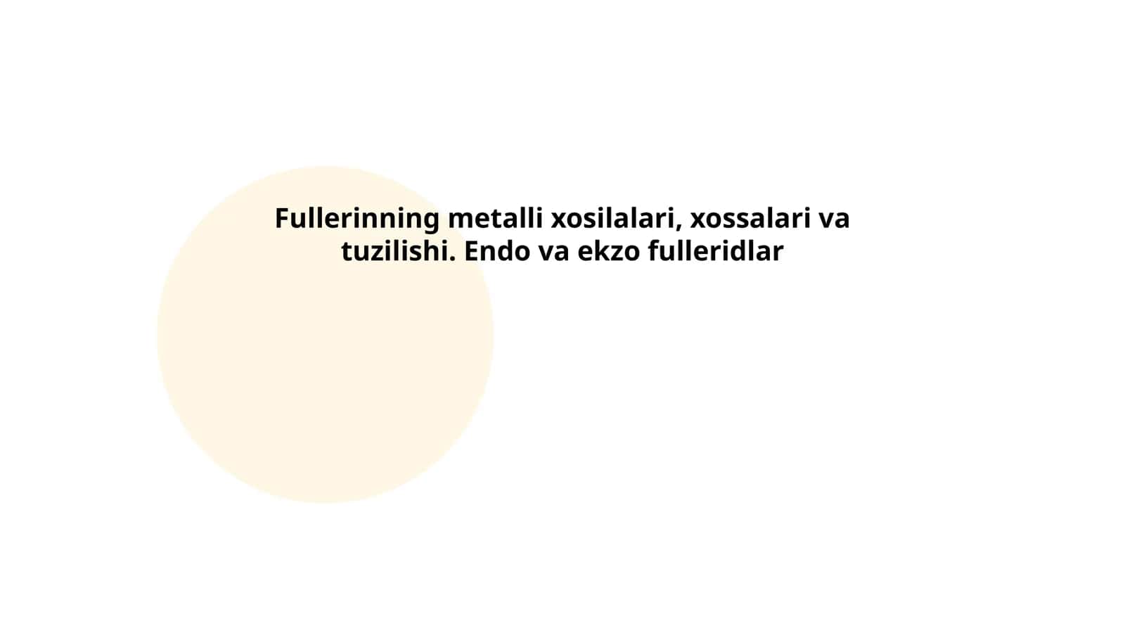 Fullerinning metalli xosilalari, xossalari va tuzilishi 1
