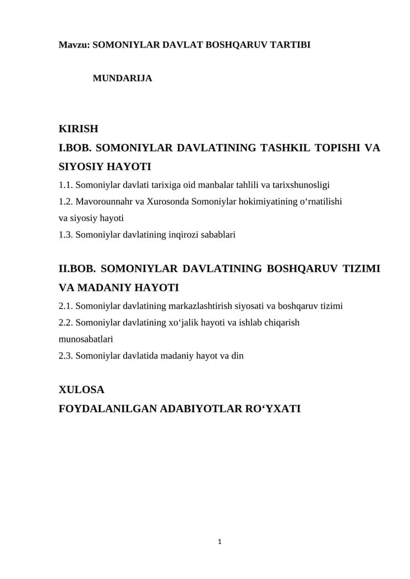 SOMONIYLAR DAVLAT BOSHQARUV TARTIBI 1