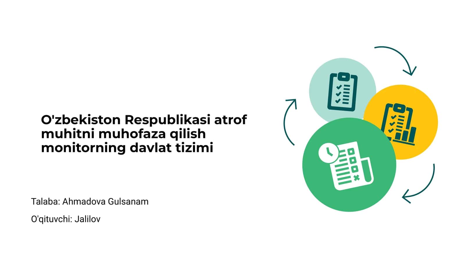 O'zbekiston Respublikasi atrof muhitni muhofaza qilish monitorning davlat tizimi 1