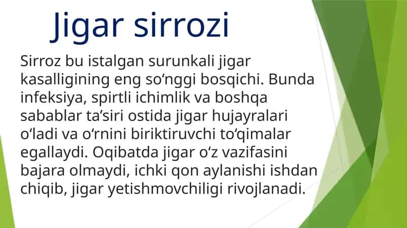 Jigar sirrozi 1