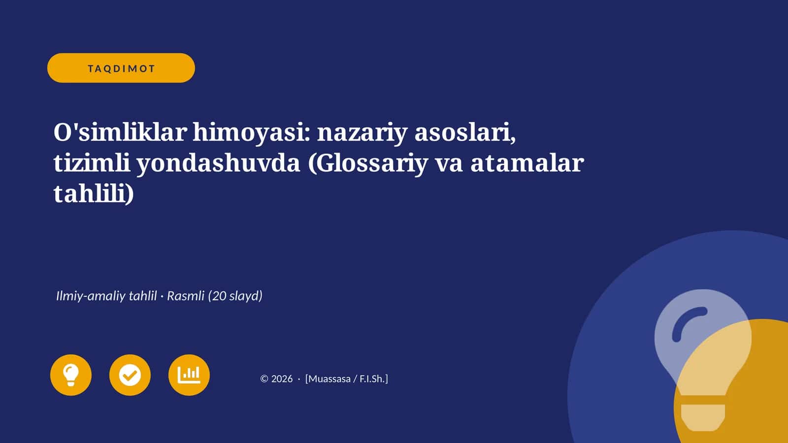 O'simliklar himoyasi: nazariy asoslari, tizimli yondashuvda (Glossariy va atamalar tahlili) 1