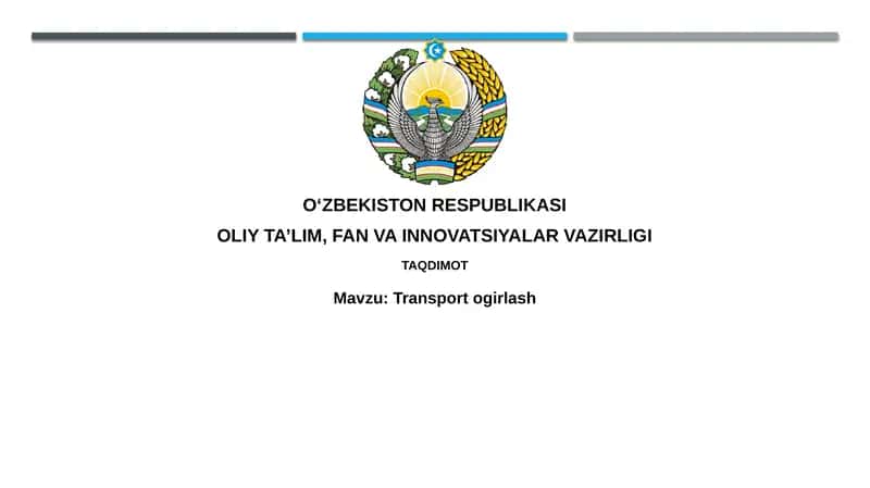 Transportogirlash 1