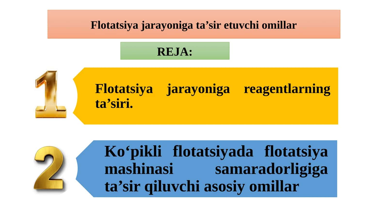 Flotatsiya jarayoniga ta’sir etuvchi omillar 1