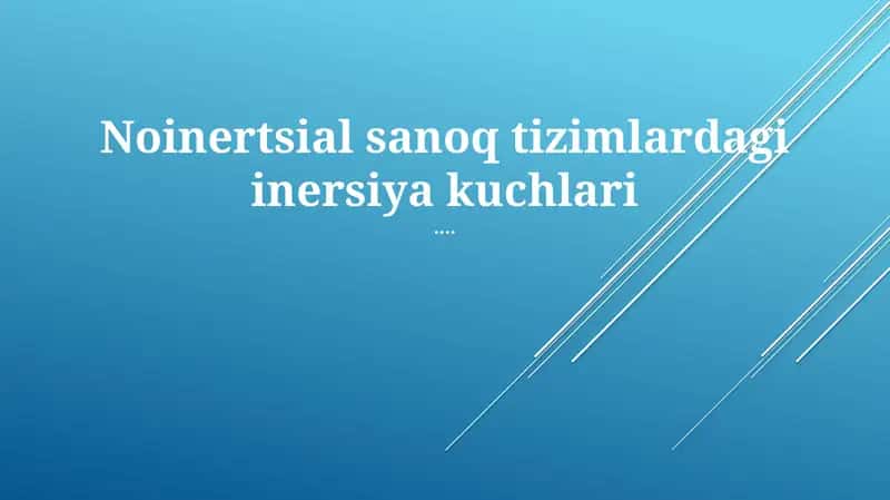 Yolg'on kuchlar va Koriyolis tezlanishi 1