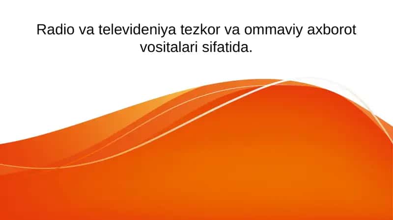 Radio va televideniya 1