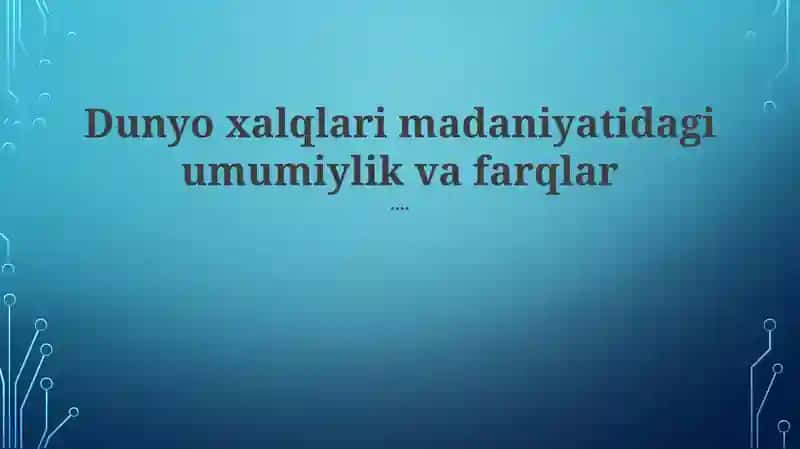 Umumiy qadriyatlar va e'tiqodlar