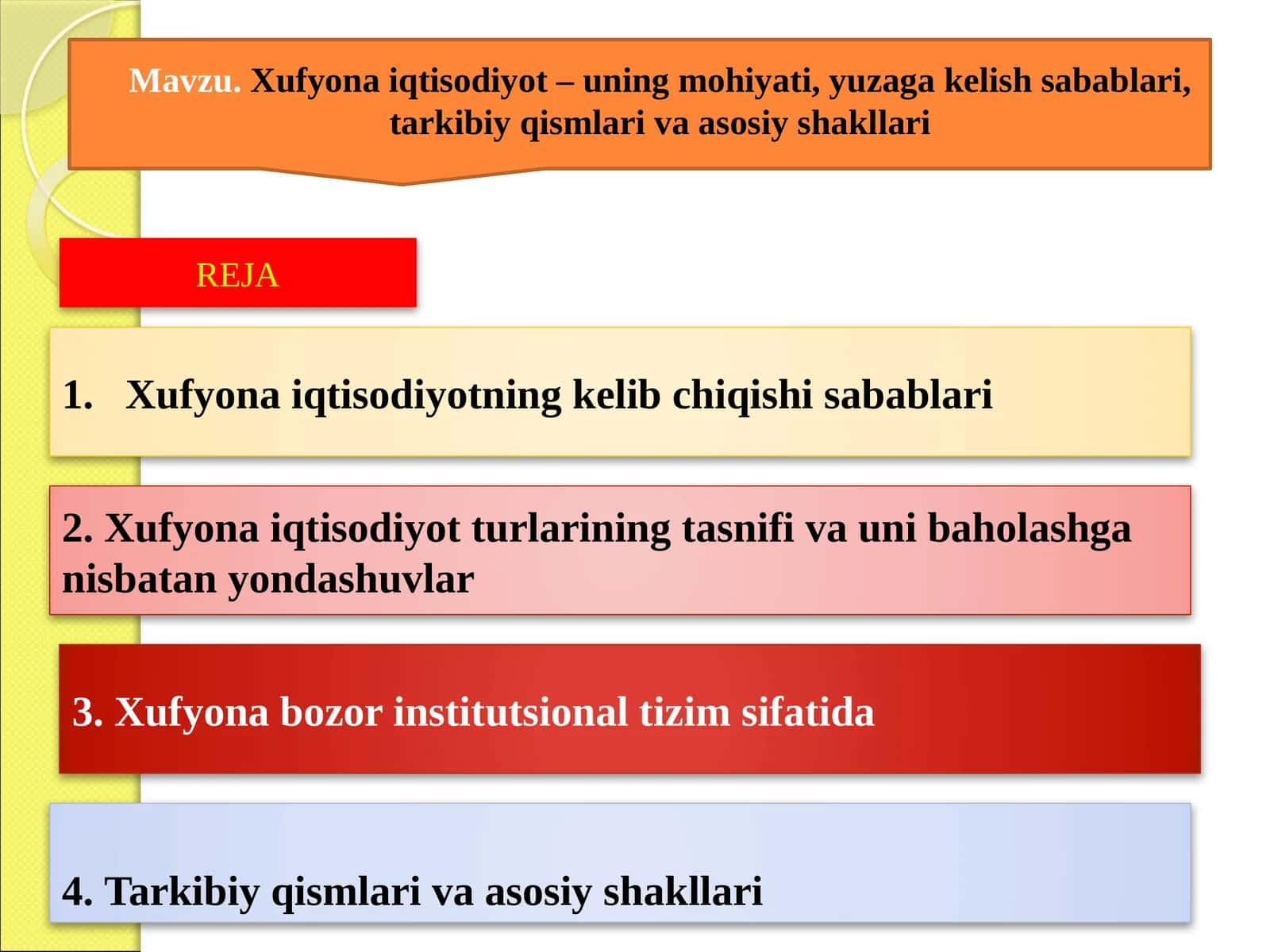 Xufyona iqtisodiyot 1