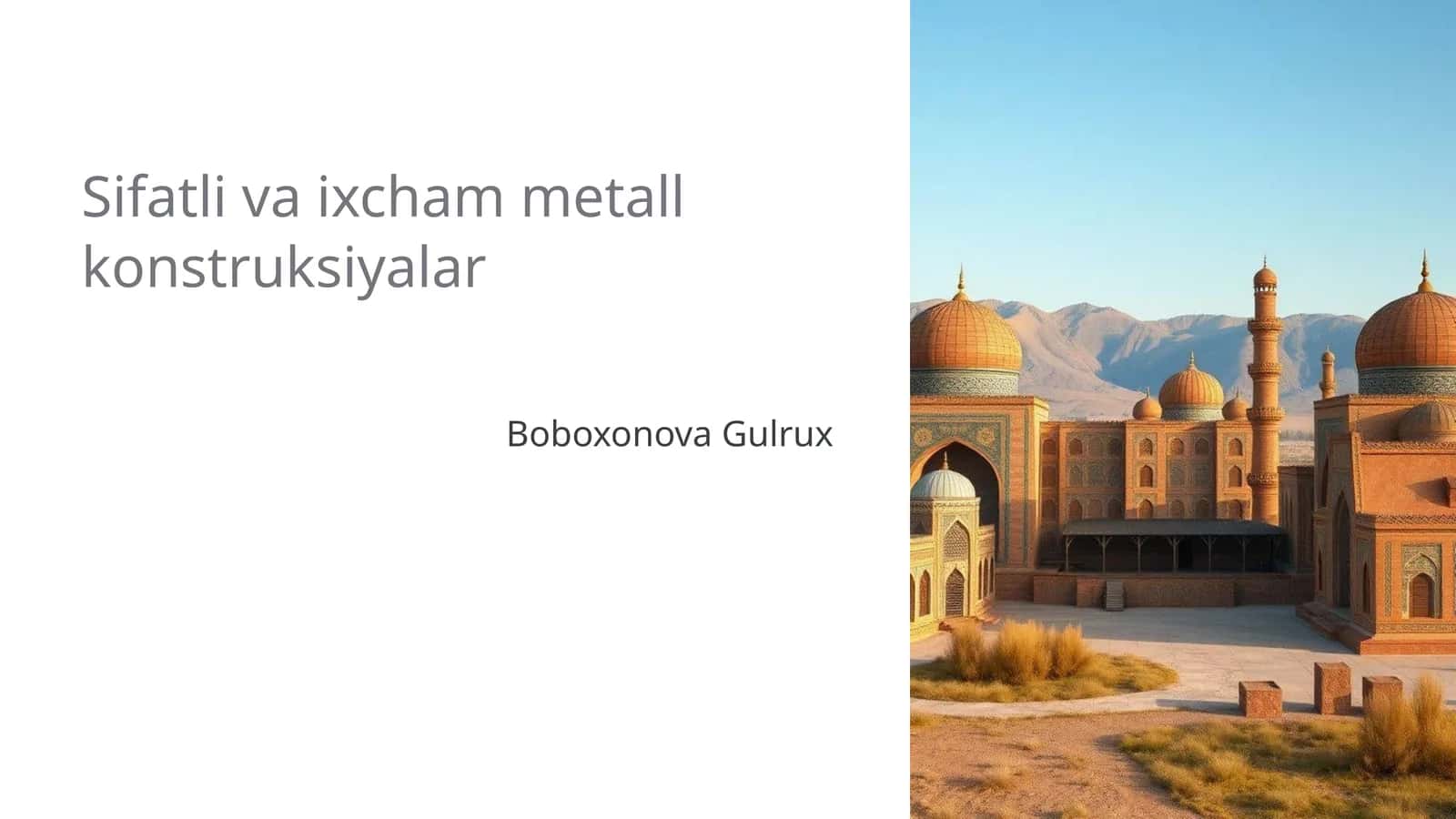 Sifatli va ixcham metall konstruksiyalar 1