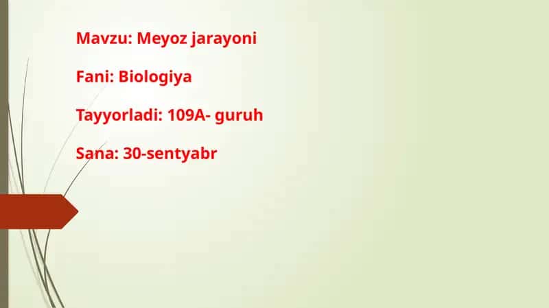 Meyoz jarayoni 1