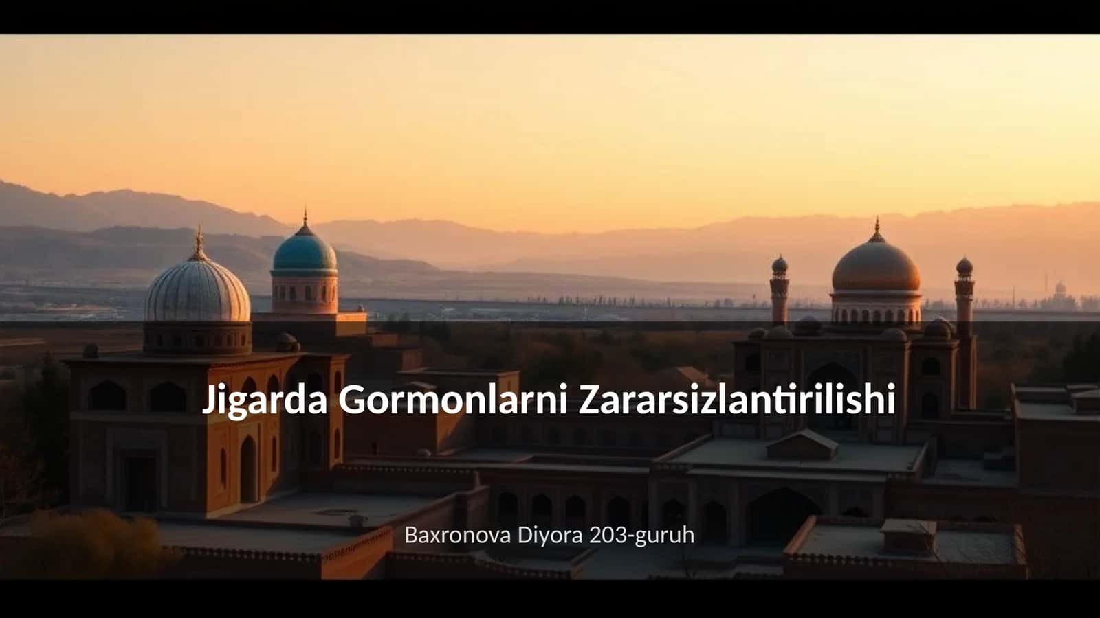 Jigarda Gormonlarni Zararsizlantirilishi 1