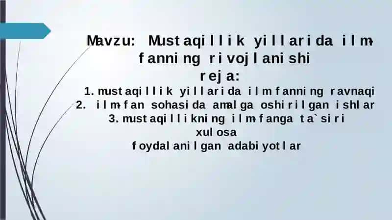 Mustaqillik yillari darslik