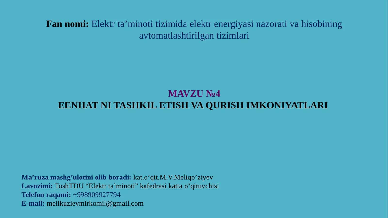 EENHAT NI TASHKIL ETISH VA QURISH IMKONIYATLARI 1