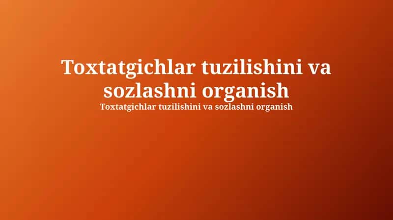 Sovutgichning Asosiy Qismlari va Konfiguratsiyasi 1